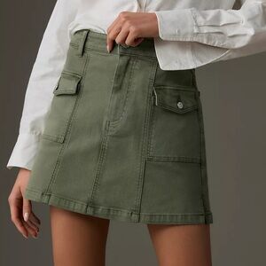 PAIGE JESSIE MINI SKIRT - CARGO POCKETS -VINTAGE IVY GREEN- 24